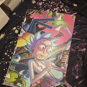 Rick and Morty Themed Controller/Console Skin - Colorful Pink & Purple Artwork
